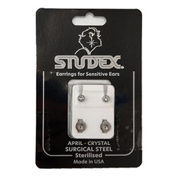 STUDEX Regular april birthstone titanium stud